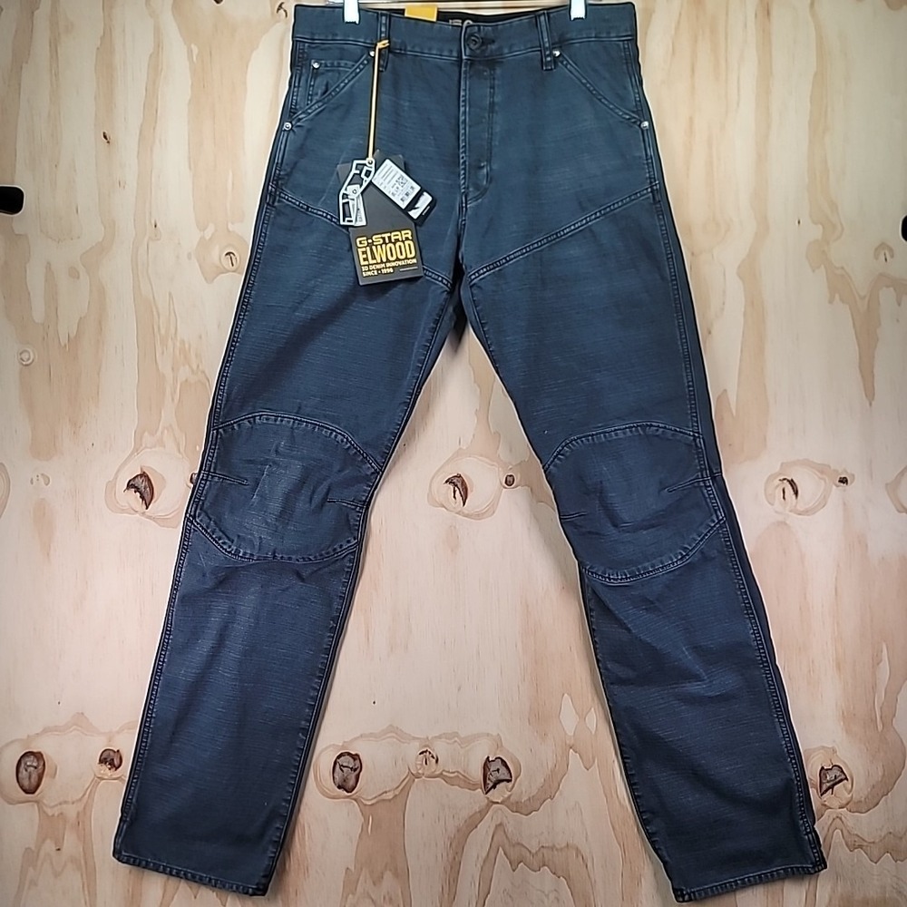 G-Star Raw Jeans 5620 Elwood 3D Regular Mens 34x34‎ Gray Bornite Double Knee NWT